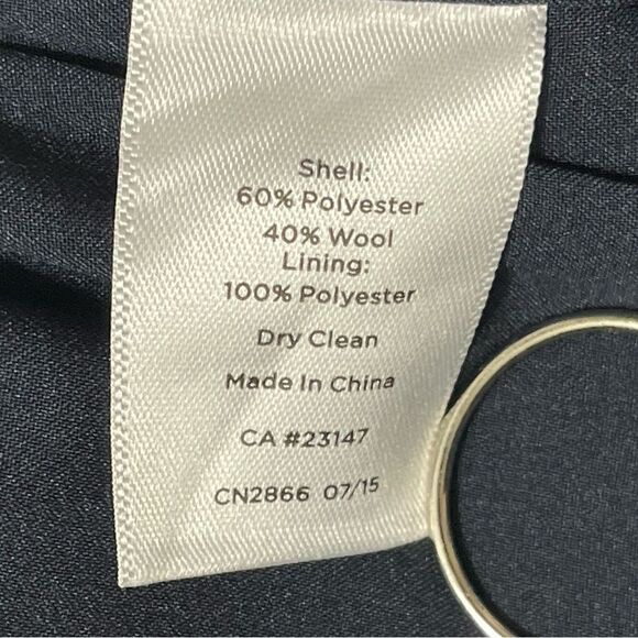 NWT Talbots Wool Blend Pencil Navy Blue Red Polka Dot Skirt Size 6P Petite - Picture 6 of 6